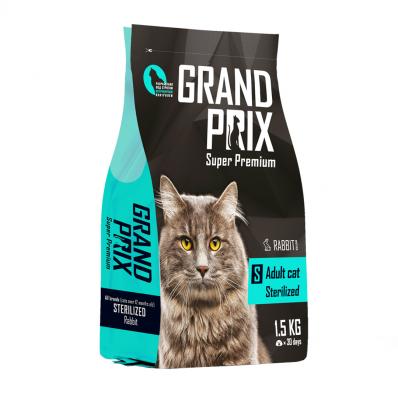 GRAND PRIX сухой корм для стерилизованных кошек и кастрированных котов с кроликом 1,5 кг