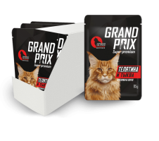 GRAND PRIX Влажный корм для кошек «Телятина и тыква» кусочки в соусе, 85 гр