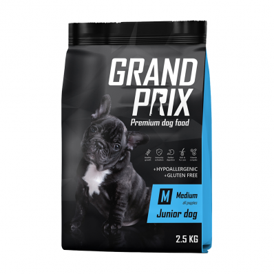 GRAND PRIX. Сухой корм с курицей для щенков собак средних пород (2,5 кг)