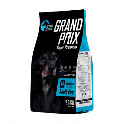 GRAND PRIX сухой корм для взрослых собак средних пород с домашней птицей 2,5 кг