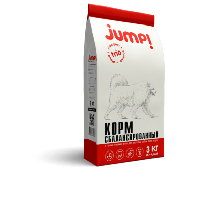 Jump Trio. Сухой корм для собак (3 кг)